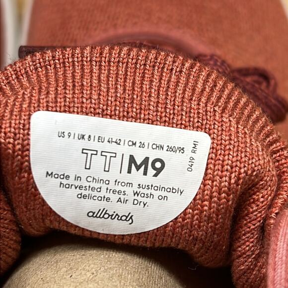 NEW Allbirds 10/11 Womens, 9 Mens‎ Tree Topper Sunkissed Orange Red Sneakers